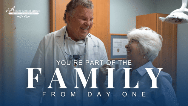 Doctor and patient smiling