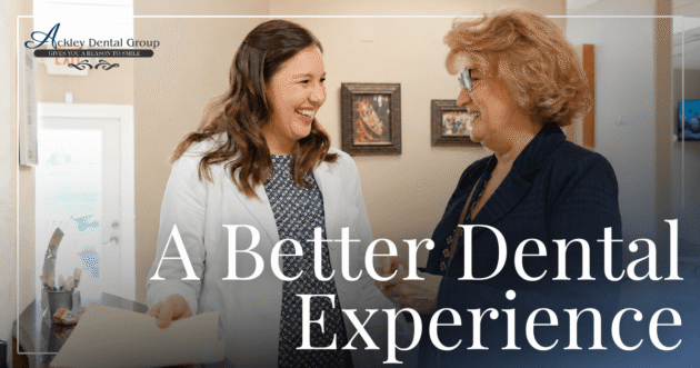 A Better Dental Experience Doctor smiling talking with patient